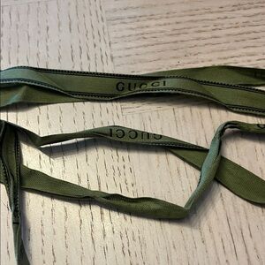 Gucci Green Ribbon - approx 5 feet